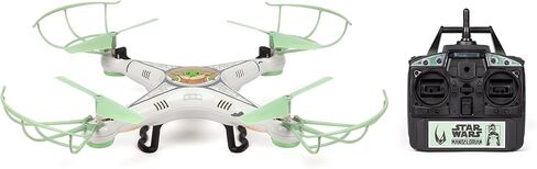 طائرة بدون طيار Star Wars The Mandalorian Grogu Baby Yoda RC Quadcopter - 2.4 جيجا هرتز 4.5 قناة بدون طيار بجهاز تحكم عن بعد مع أوضاع فليب ستانت، جيروسكوبي مدمج وشحن USB - للأطفال من سن 6 سنوات فما فوق in Kuwait