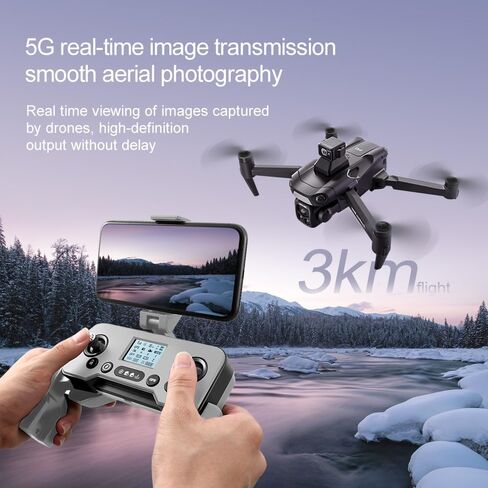 طائرة بدون طيار GPS مع كاميرا 4K HD للبالغين، طائرات بدون طيار RC مع تجنب العوائق 360 درجة، وضع مقطوعة الرأس، إرجاع تلقائي، طيران دائري واتبعني، خفيفة الوزن قابلة للطي تحت 250 جرام طائرات بدون طيار V918 Mini RC Quadcopter للمبتدئين هدايا عيد ميلاد رائعة in Kuwait