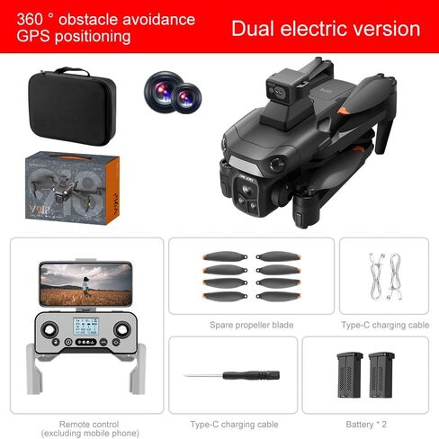 طائرة بدون طيار GPS مع كاميرا 4K HD للبالغين، طائرات بدون طيار RC مع تجنب العوائق 360 درجة، وضع مقطوعة الرأس، إرجاع تلقائي، طيران دائري واتبعني، خفيفة الوزن قابلة للطي تحت 250 جرام طائرات بدون طيار V918 Mini RC Quadcopter للمبتدئين هدايا عيد ميلاد رائعة in Kuwait
