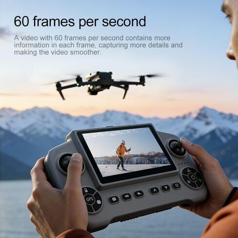 طائرة بدون طيار GPS مع كاميرا ثلاثية HD 1080P وشاشة تحكم عن بعد 5G، تجنب عوائق الليزر بزاوية 360 درجة ونظام تحديد المواقع العالمي للإرجاع التلقائي والتصوير الجوي القابل للطي RC Quadcopter V918 MAX Hobby Drone للبالغين مع بطاريتين in Kuwait