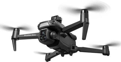 طائرة بدون طيار GPS مع كاميرا ثلاثية HD 1080P وشاشة تحكم عن بعد 5G، تجنب عوائق الليزر بزاوية 360 درجة ونظام تحديد المواقع العالمي للإرجاع التلقائي والتصوير الجوي القابل للطي RC Quadcopter V918 MAX Hobby Drone للبالغين مع بطاريتين in Kuwait