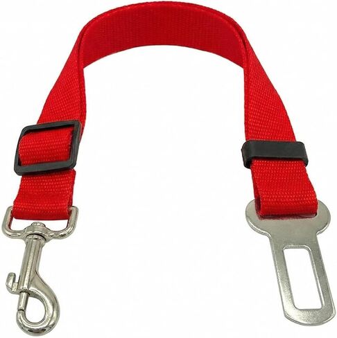 Dog Seat Belt for Cars, Yellow Adjustable Tether Strap with Swivel Clip and Metal Buckle Tab, Travel Connector for Pet Harness, 1 Pack for Daily Rides and Short Trips in Saudi Arabia
