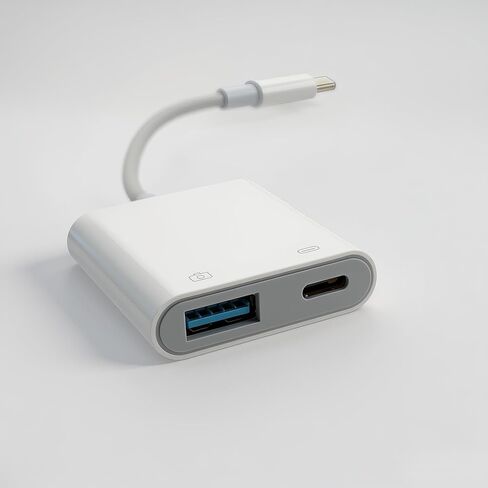 USB C to USB OTG Cable Camera Adapter with 5V3A PD Charging Port Splitter Compatible with for iPhone 17 Pro Max/16/15 iPad Android Phone Tablet, USB 3.0 Female for Flash Drives, Keyboards, Mice in Kuwait