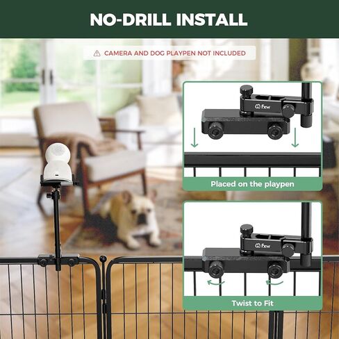 FXW Playpen Camera Mount (Camera and Playpen are Not Included), Compatible with FXW Homeplus/Rollick/Instant Dog Playpen│Patent Pending in Kuwait