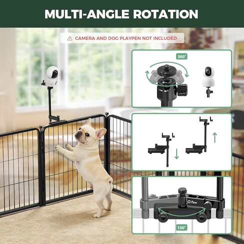 FXW Playpen Camera Mount (Camera and Playpen are Not Included), Compatible with FXW Homeplus/Rollick/Instant Dog Playpen│Patent Pending in Kuwait
