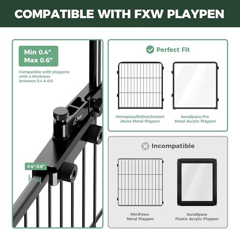 FXW Playpen Camera Mount (Camera and Playpen are Not Included), Compatible with FXW Homeplus/Rollick/Instant Dog Playpen│Patent Pending in Kuwait