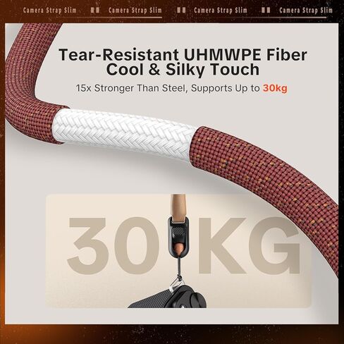 PGYTECH Camera Strap Slim (Vintage) w/Quick Connectors Slim Set | Durable Quick-Release Kit for Compact Cameras, Mirrorless & Smartphones in Kuwait