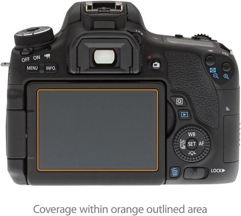 واقي شاشة BoxWave متوافق مع Canon EOS Rebel T6s - ClearTouch Crystal (عبوتان)، غلاف فيلم عالي الدقة - يحمي من الخدوش in Kuwait