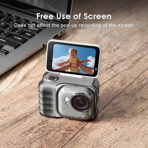 غطاء حماية STARTRC VCR لجهاز Insta 360 Go Ultra من الملحقات المقاومة للصدمات والخدش وقابل للغسل، غطاء شفاف مضاد للانزلاق، حماية ضد الغبار من أجل Go Ultra مع غطاء عدسة وحبل أسود in Kuwait