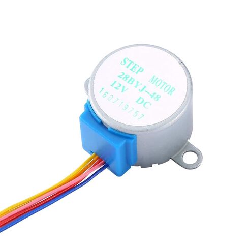 محرك متدرج، محرك متدرج 12 فولت 4 مراحل 28BYJ-48-12V، 5 أسلاك، شريحة ULN2003، ترس الصمام، تخفيض، مشروع DIY، محركات كهربائية in Kuwait