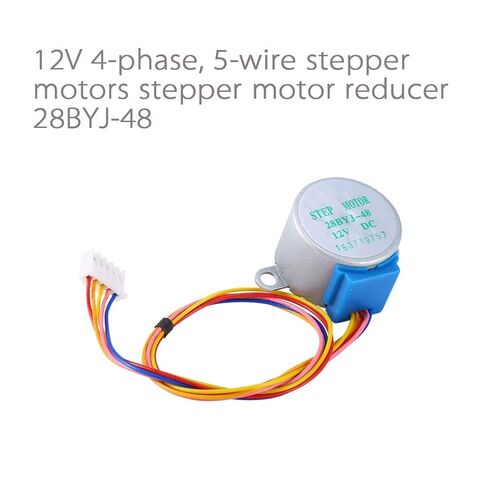 محرك متدرج، محرك متدرج 12 فولت 4 مراحل 28BYJ-48-12V، 5 أسلاك، شريحة ULN2003، ترس الصمام، تخفيض، مشروع DIY، محركات كهربائية in Kuwait