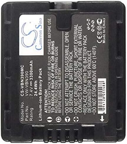 بطارية بديلة XPS متوافقة مع PANASONIC HC-X900 HC-X900M HC-X920 HDC-HS900 HDC-SD800 HDC-SD900 HDC-TM900 PANASONIC VW-VBN390 in Kuwait