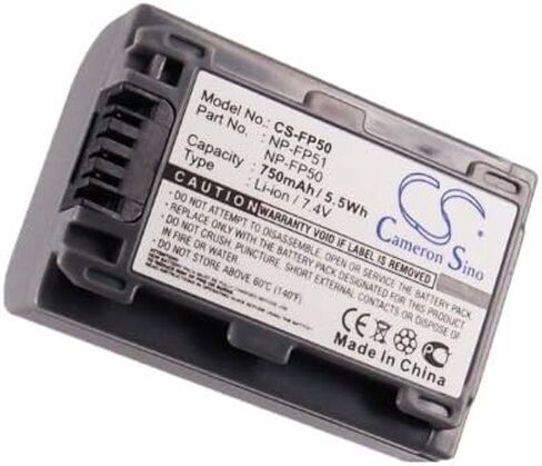 بطارية كاميرون سينو لسوني DCR-30، DCR-SR100E، DCR-SR30E، DCR-SR40، DCR-SR40E، DCR-SR50، DCR-SR50E، DCR-SR60، DCR-SR60E، DCR-SR70E، DCR-SR80، DCR-SR80E، DCR-SR90E، HDR-HC3، HDR-HC3E 750 مللي أمبير in Kuwait
