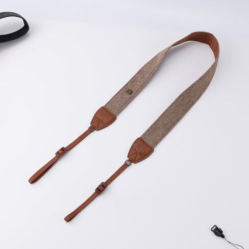 2pcs Camera Straps, Brown Camera Straps for Photographers Canvas Neck Shoulder Strap Camera Lanyard Camera Strap with Quick Release Buckles in Kuwait