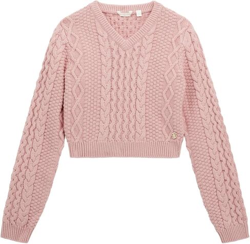 Guess Girls' Eco Long Sleeve Crop Sweater in Kuwait