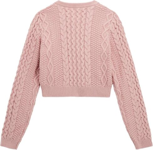 Guess Girls' Eco Long Sleeve Crop Sweater in Kuwait