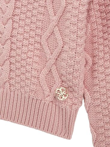 Guess Girls' Eco Long Sleeve Crop Sweater in Kuwait