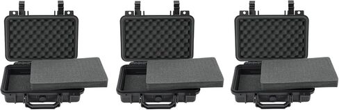 Nineleaf Water-Proof Box, with Cush- Proof Sponge, IP67 Large Waterproof Hard Case with Customizable Foam, Perfectly Protection of Camera, Drones, Lens,Equipments,11.61 x 8.66 x 3.94in,3PK in Kuwait