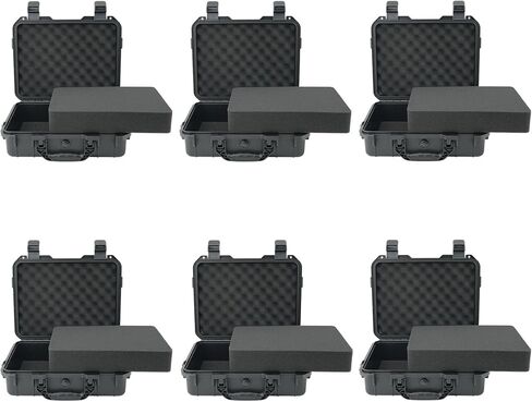 حافظة صلبة مقاومة للماء مقاس 14.3 × 11.4 × 4.5 بوصة من NineLeaf مع حشوة إسفنجية قابلة للتخصيص بنفسك، حافظة واقية محمولة للكاميرات والطائرات بدون طيار والأدوات وأدوات الاختبار والأشياء الثمينة، 6 قطع in Kuwait