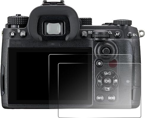 قطعتان من واقي الشاشة متوافق مع Pentax K-01، طبقة من الزجاج المقوى الشفاف بدرجة 9H، ملحقات الكاميرا الرقمية، طباعة مضادة للخدش ومضادة للأصابع in Kuwait