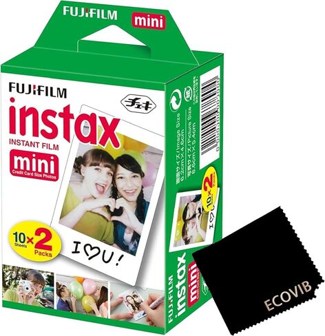 Fujifilm 16437396 Instax Mini Instant Daylight Film حزمة مزدوجة 20 تعريض Iso 8 TEJ in Kuwait