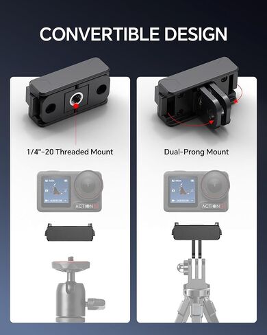 Magnetic Quick Release Mount for DJI Action 6 & Osmo Nano, Strong Magnetic Hold, One-Click Snap-On, Anti-Slip Silicone Pad, 1/4" Tripod Compatible, Adhesive Base Kit for DJI Action 3/4/5 & Osmo 360 in Kuwait