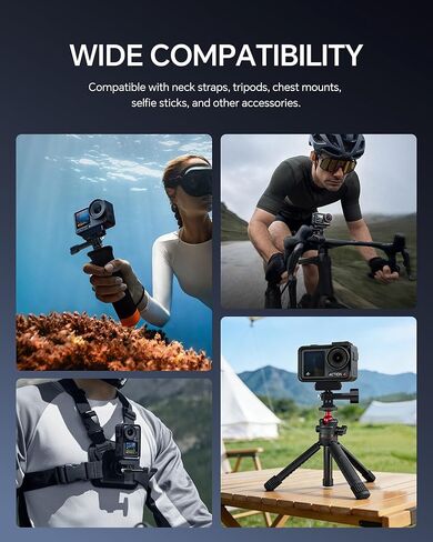 Magnetic Quick Release Mount for DJI Action 6 & Osmo Nano, Strong Magnetic Hold, One-Click Snap-On, Anti-Slip Silicone Pad, 1/4" Tripod Compatible, Adhesive Base Kit for DJI Action 3/4/5 & Osmo 360 in Kuwait