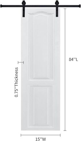 CNC Crafted Barn Door - MDF Milk White - CNC-Crafted Design - Interior Use - Sleek in Kuwait