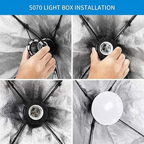 أضواء استوديو التصوير الفوتوغرافي مقاس 20 × 27 بوصة مع لمبات LED 2X 5500K 50W، حامل إضاءة قابل للتعديل، إضاءة مستمرة لتسجيل الصور/الفيديو، الصور الشخصية، تسجيل الفيديو in Kuwait