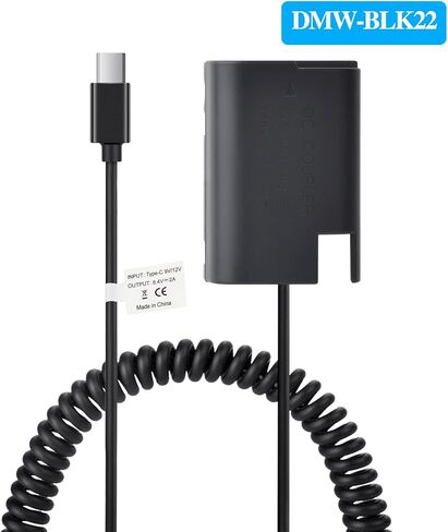 بطارية الدمية USB من النوع C DMW-BLK22 متوافقة مع باناسونيك لوميكس DC-S9 DC-G9II DC-S5 DC-S5II DC-S5IIX GH5II GH6 S5M2 S5M2X GH5M2 in Kuwait