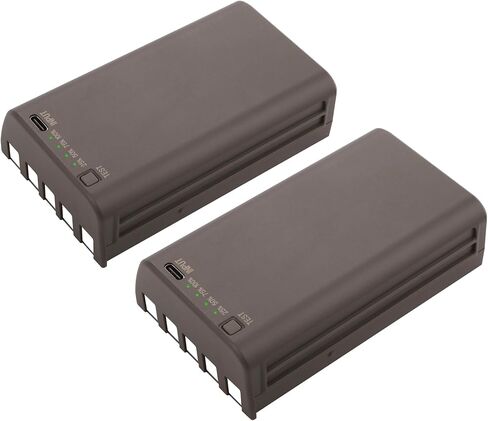حزمة بطارية كاميرا ممتدة قابلة لإعادة الشحن متوافقة مع Steahlt Cam Trail Camera Flashback Deceptor MAX Fusion and Connect MAX LED Battery Meter Type-C شحن سريع 2 حزمة بطارية 6000 مللي أمبير EM11 in Kuwait