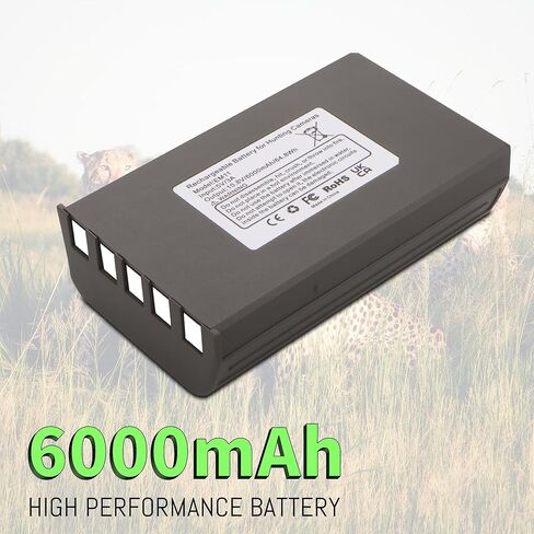 حزمة بطارية كاميرا ممتدة قابلة لإعادة الشحن متوافقة مع Steahlt Cam Trail Camera Flashback Deceptor MAX Fusion and Connect MAX LED Battery Meter Type-C شحن سريع 2 حزمة بطارية 6000 مللي أمبير EM11 in Kuwait