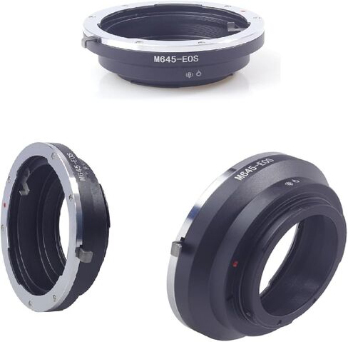 محول عدسة متين من الألومنيوم والنحاس لعدسة تثبيت Mamiya 645 M645 إلى EOS EF EF-S Mount Camer لكاميرات كانون in Kuwait