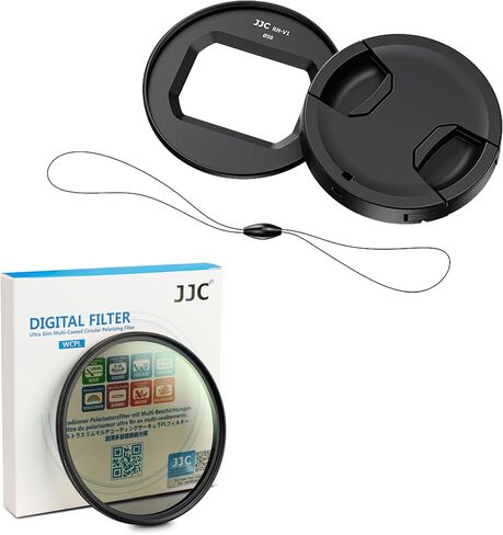 JJC Metal Lens Filter Adapter & 58mm Circular Polarizer CPL Filter for Canon PowerShot V1 Digital Camera in Kuwait
