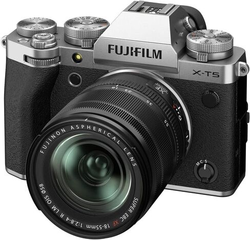 كاميرا PIxel Hub FUJIFILM Fuji X-T5 بدون مرآة مع عدسة 18-55 مم (فضي) - حزمة ملحقات مكونة من 7 قطع تشتمل على: بطاقة SD سعة 64 جيجابايت، وقارئ بطاقات، وحقيبة أدوات، ومنفاخ. طقم القماش والتنظيف in Kuwait