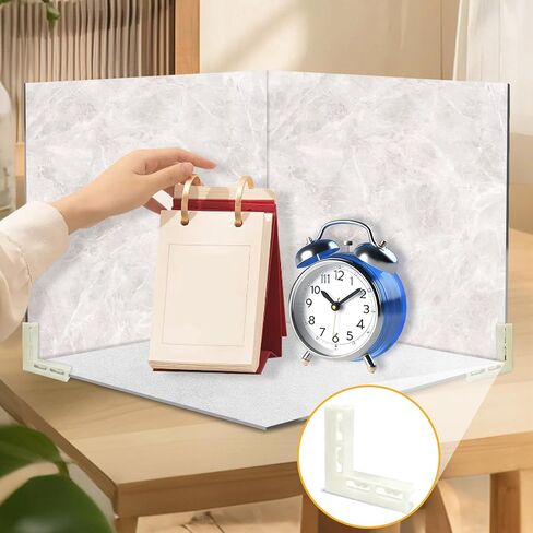 8 Pieces Photo Backdrop Board Bracket, Vertical Plastic L Bracket, Universal Background Holder Stand for Photograph Studio Background Food Product Shooting (Beige) in Kuwait