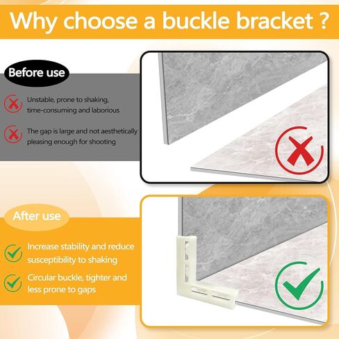 8 Pieces Photo Backdrop Board Bracket, Vertical Plastic L Bracket, Universal Background Holder Stand for Photograph Studio Background Food Product Shooting (Beige) in Kuwait