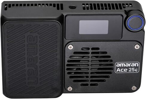 أماران Ace 25c RGBWW مصباح LED مدمج بالألوان الكاملة مع حامل Ace Lock سريع التحرير، وتصميم بصري، وبطارية طويلة الأمد (فحمي) in Kuwait