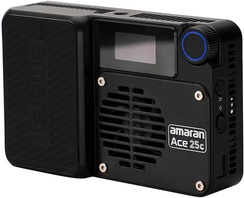أماران Ace 25c RGBWW مصباح LED مدمج بالألوان الكاملة مع حامل Ace Lock سريع التحرير، وتصميم بصري، وبطارية طويلة الأمد (فحمي) in Kuwait