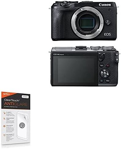 واقي شاشة BoxWave متوافق مع Canon EOS M6 Mark II - ClearTouch مضاد للتوهج (عبوتان)، طبقة رقيقة غير لامعة مضادة لبصمات الأصابع in Kuwait