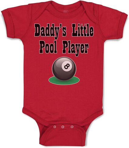 Cute Rascals Baby Bodysuit Daddy's Little Pool Player A Billiards Dad Father's Day Boy & Girl Baby Clothes Funny Cotton Garnet Design Only Newborn in Kuwait