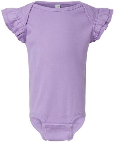 RABBIT SKINS Infant Girl Flutter Sleeve Bodysuit| Baby Ruffle Romper in Kuwait