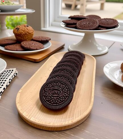 9Pcs Realistic Artificial Cookies Fake Biscuits Fake Chocolate Dessert Crackers Food Model Photography Prop for Home Kitchen Party Shop Display Decoration (Chocolate) in Kuwait