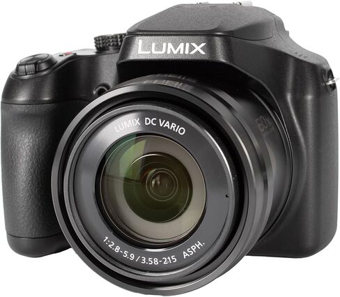 Panasonic Lumix FZ85D / FZ80D Digital Camera 18.1MP MOS Sensor 60x Optical Zoom 20-1200mm Equivalent 4K30 Video Bundle with 64GB Memory Card + Flexible Tripod + Bag + LED Light + More (13 Items) in Kuwait
