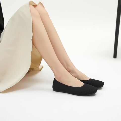Iarus Women's Flats Shoes Square Toe Casual Ballet Flats Business Dress Shoes Comfortable Slip on Shoes for Dressy Office Work Teacher in Saudi Arabia