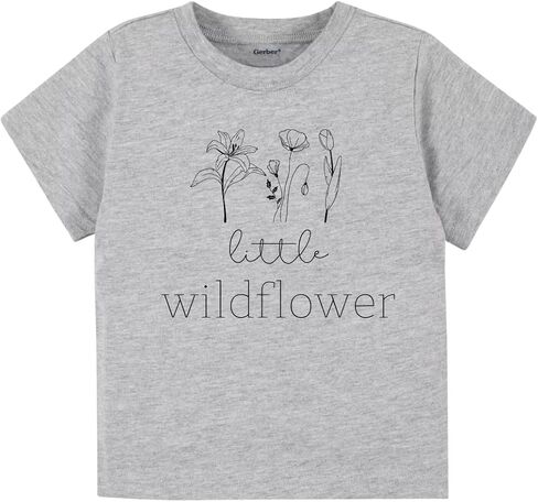 تي شيرت لطيف للأطفال من Little Wildflower، تي شيرت للأطفال والأطفال الصغار - ملابس مضحكة للفتيات والأولاد لحفلات استقبال المولود الجديد in Kuwait