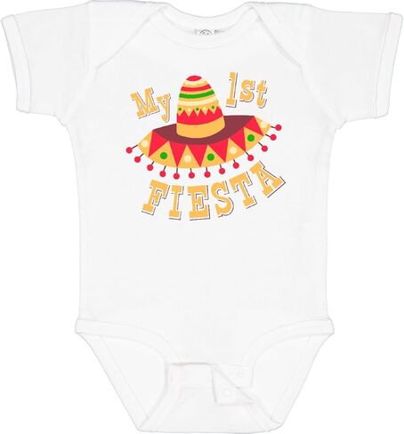 inktastic My First Fiesta- Cinco De Mayo- Sombrero Baby Bodysuit in Kuwait