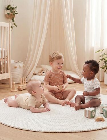 Yoofoss Baby Bodysuits 100% Organic Cotton Baby Short Sleeve Baby Boys Girls Clothes Soft Newborn Infant Romper,5 Pack,0-3Months in Kuwait