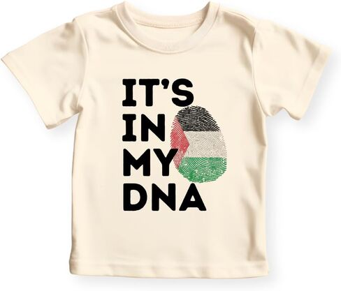 تي شيرت فلسطين إنه في DNA الخاص بي للأطفال الصغار والأطفال - قميص فلسطيني للأطفال in Kuwait