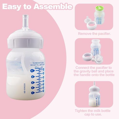 Straw Cup Nipple Compatible with Dr. Brown's Wide-Neck Baby Bottles & Sippy Spout Bottles, Soft 100% Silicone Straw Cup Nipple,Weighted Sippy Cup,BPA-Free,6m+,4Pcs in Saudi Arabia